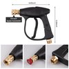 Clatoon Pressure Washer Short Gun, Foam Cannon with 1/4 Inch Quick Connector, Power Washer with 5 Pressure Washer Nozzle Tips, M22-14 mm Inlet Connector