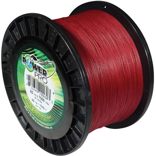 Power Pro Spectra Fiber Braided Fishing Line, Vermilion Red, 300YD/20LB
