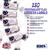 Customized Personalized Address Labels - Made in the USA by Kenco (250 Labels, American Flag)