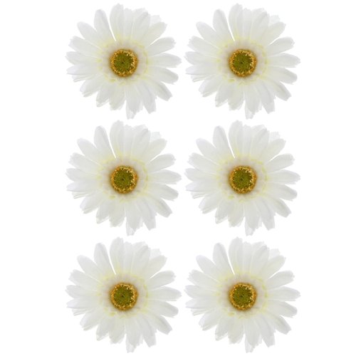 Beaupretty 12pcs Sunflower Hair Clips Daisy Flower Barrette Hawaiian Beach Alligator Hair Clips Headpiece Hairpin Brooches for Women Girls Summer Hair Accessories White