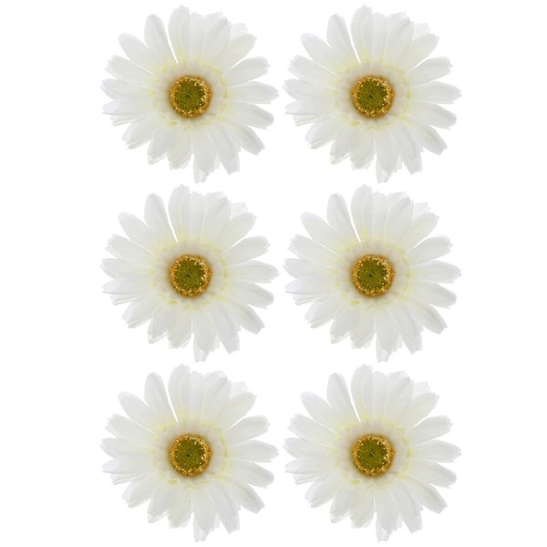 Beaupretty 12pcs Sunflower Hair Clips Daisy Flower Barrette Hawaiian Beach Alligator Hair Clips Headpiece Hairpin Brooches for Women Girls Summer Hair Accessories White