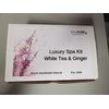 Spa Pure Luxury Spa Kit - 3 XL Bath Fizzies, 2 XL Shower Steamers, 3.5 oz Whipped Soap Scrub, Goat Milk Soap, Shower Gel (White Tea & Ginger)
