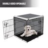 Pet Prime Dog Crate Cover for Wire Cages 24 Inch Indoor Breathable Polyester Pet Kennel Cover Machine Wash & Dry Double Door Small (Cover Only)
