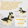 BOROLA Pet Dog Building Blocks Set Educational Toy Realistic Fun Animal Assembly Kit Toys Games(German Shepherd Blocks)