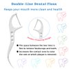 Twin-Line Dental Floss Picks Advanced Whitening and Dual Action Flossing Fresh Mint Favor High Toughness Toothpicks Sticks with 3 Portable Cases 300 Count