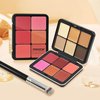 LSxia 12 Colors Cream [Blush+Contour+Concealer] Makeup Palette for Cheeks - Multi-functional Makeup Palette with Brush, Natural Matte Long Wearing, Waterproof Blendable Face Makeup Palette (#02)