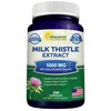 aSquared Nutrition Milk Thistle Supplement 1000mg-200 Capsules,Max Strength 4X Concentrated Extract 4:1 Milk Thistle Seed Powder Herb Pills, 1000 mg Silymarin Extract for Liver Support, Cleanse, Detox