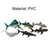 Pinenjoy 6Pcs Realistic Miniature Sea Creatures Figurines Mini Whale Shark Dolphin Swordfish Tuna Figures Resin Ocean Fishs Cake Topper for Fish Tank Aquarium Fairy Garden Decors