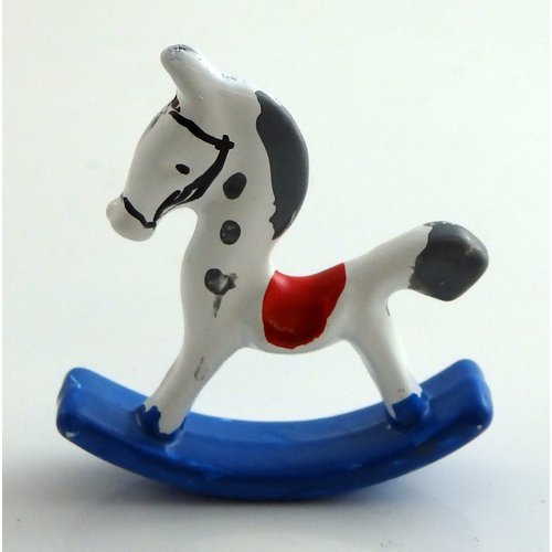 Melody Jane Dolls Houses House Miniature Nursery Toy Shop Accessory 1:12 Small Metal Rocking Horse