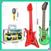 BBTO 15 Pcs Inflatable Rock Star Toy Set 23.6 Include 23.6 Inch Inflatable Rock Electric Guitar, Inflatable Bass Guitar, Inflatable Microphones, Inflatable Radio Boombox Toys for Concert Theme Party