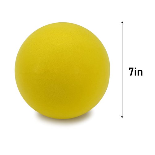 Jaegvida Silent Basketball Uncoated Foam Ball Silent Ball Playground Ball 7inch (Yellow)