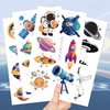 Y 10 Sheet Space Planet Temporary Tattoo Stickers Children Makeup Festival Carnival Birthday Party Fake Body Tattoos for Astronaut Outer Space Theme Face Tattoos Body Tattoos