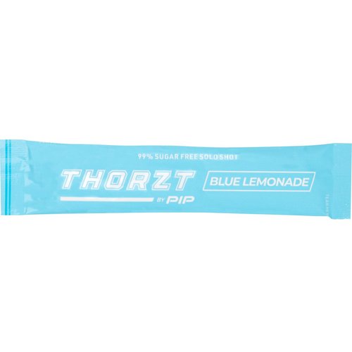 PIP Thorzt Blue Lemonade Solo Shots, 50 ct, Hydration Packets, Electrolytes, Vitamins, Amino Acids, Sugar Free