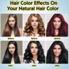 Black Hair Dye Shampoo 3 in 1, Hair Color Shampoo for Women Men Gray Coverage, Herbal Hair Dye 500ml