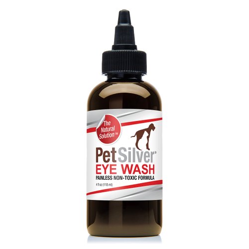 PetSilver Eye Wash Drops for Dogs and Cats with Chelated Silver, Made in USA, Natural Eye Solution, Relief for Inflammation & Eye Irritation, Easy to Apply, 4 fl oz