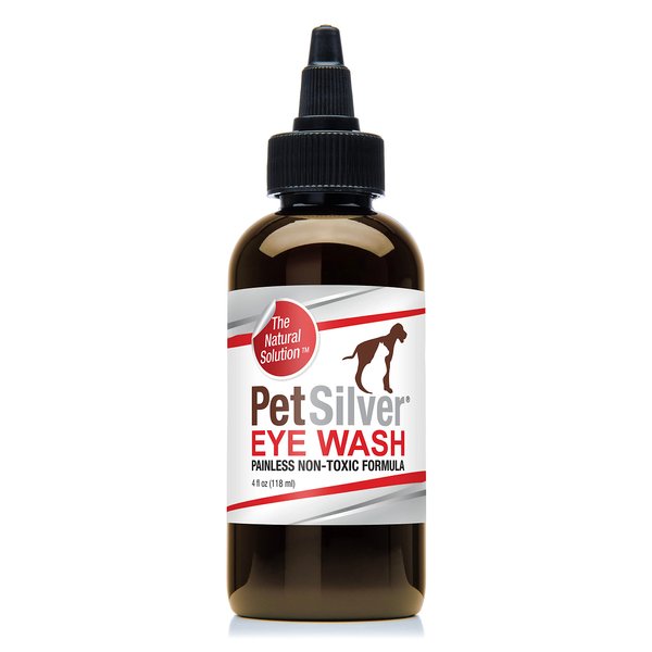 PetSilver Eye Wash Drops for Dogs and Cats with Chelated Silver, Made in USA, Natural Eye Solution, Relief for Inflammation & Eye Irritation, Easy to Apply, 4 fl oz