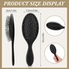 Nuenen 6 Pcs Detangling Wet Hair Brushes for Women Small Travel Brush Soft Bristles with Cushion Base Drying Detangler Brushes for Men Women Girls Boys(Black)