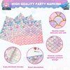 LMJUNZZ 120 Pcs Mermaid Scale Party Napkins Mermaid Birthday Party Disposable Paper Napkins for Girls' Birthday Party Supplies Decoration Set