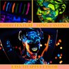 WENJLYJ 6 PCS Glow Body Paint Set,Glow in Dark Face Glitter Paint Body Glow Powder Neon Party Supplies Facial Highlighter Kits for Adults&Kids,Body Makeup