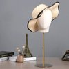 LYNICESHOP Hat Display Mannequin Head, Adjustable Display Stand Caps Wig Hats Display Holder Head Mannequin Stand Gold