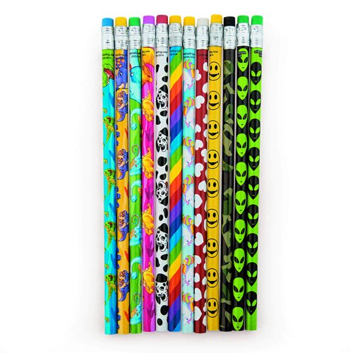 Fun Express Pencil Assortment (108 Pencils) Classroom Supplies & Incentives, Valentine Giveaways, Party Favors, Stocking Stuffers, Bulk Arts & Crafts