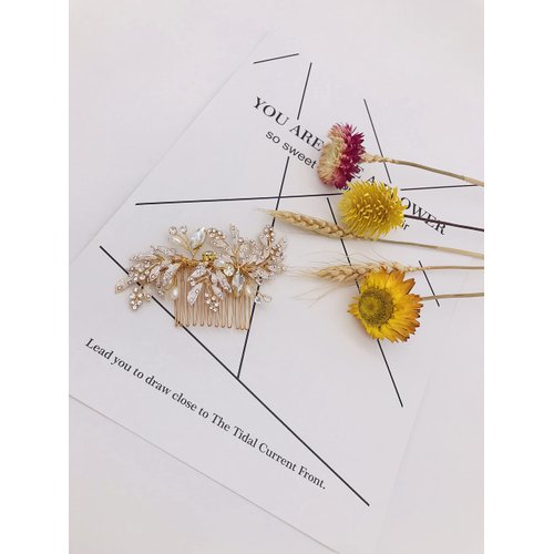 FaFaVila Wedding Hair Comb Rhinestones Crystal Vintage Bridal Hair Clips Combs for Brides and Bridesmaids