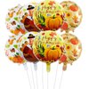 12Pcs 18''Fall Balloons Thanksgiving Foil Balloons Turkey Maple Leaf Foil Balloons for Thanksgiving Party Decoration Adult Kids Party Favors Supplies Home Decoration Thanksgiving Gift