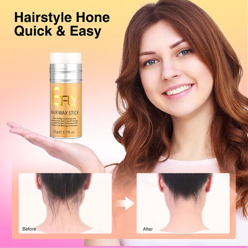 EFLY Hair wax stick, wax stick for Hair Wigs hair gel stick Non-greasy Styling Hair Slick Stick Pomade for Fly Away Edge Frizz Hair (2)