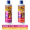 Mane 'n Tail Spirit Untamed Shampoo & Conditioner Set – Caramel Apple Scented, Gentle Coconut Oil Formula for Soft, Silky Hair (11.02 oz)