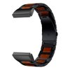 LDFAS Fenix 7X/6X/5X Plus Band, Natural Wood Red Sandalwood Stainless Steel Metal Watch Band, 26mm Quick Release Easy Fit Strap Compatible for Garmin Fenix 7X/6X Pro/5X/5X Plus/3HR/Descent Mk2