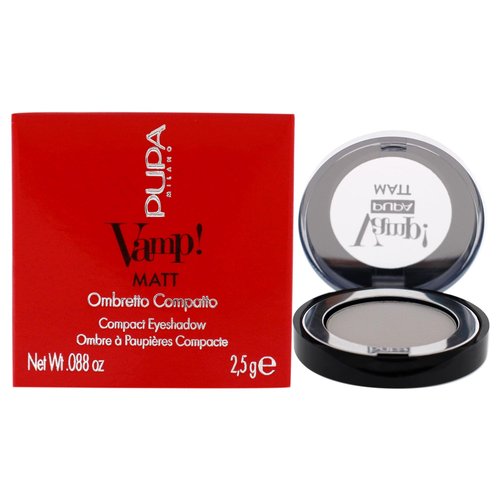 Pupa Milano Vamp! Matt Compact Eyeshadow 010 White Chalk - Matte, Smooth, Blendable Compact Shadow - Stunning, Colorful, Pigmented Shade - Paraben-Free for Sensitive Skin - 0.088 oz