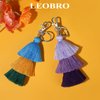 LEOBRO Keychain, 40PCS Key Rings and Keychain Clip, Key Chain Ring and Keychain Hooks, Keychain Rings for Crafts, Keychain Making Kit, Keychain Accessories, for DIY Arts and Crafts
