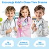 RioRand Kids' Doctor Lab Coat Costume with Accessories Role Play for Boys Girls Playset Nurse Costume Age 3-12 (Pink, L-140CM/8-9Y)