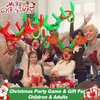 Total 18 Pcs 3 Set Inflatable Reindeer Antler Ring Toss Game Christmas Party Games Kids Family Xmas Toys Stock Stuffer Christmas Activities Carnival Supplies - 3 Antlers 12 Rings 3 Reindeer Nose
