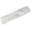 MT Products White Plastic Utensils Individually Wrapped Cutlery - Disposable Silverware Set - Pack of 50