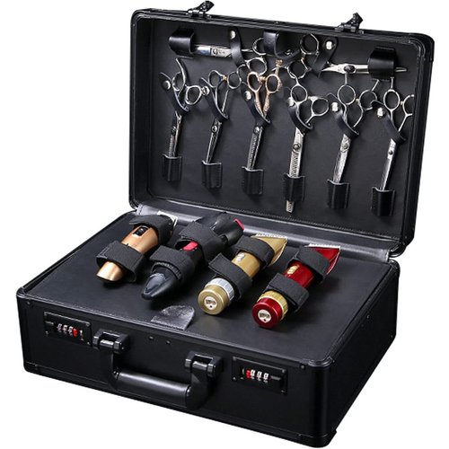 GMSLuu Barber Carrying Case Barber Case, Stylist Tool Box Professional Salon Hair Cutting Grooming Kit Storage Organizer for Clippers, Scissors, Barber Supplies with Secure Numlock (Type 3)