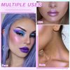 Purple Diamond Highlighter Makeup, Duochrome Shimmer Highlighter Makeup Powder, Long Lasting Lavender Iluminadores De Maquillaje for Face Cheeks Body, Sparkly Shiny Face Illuminator for All Skin, #02