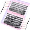 outopen DIY Lash Extension Kit Eyelash Extension Kit, 240pcs 8-14mm Mix Individual Lashes Cluster Kit with Lash Bond and Seal Glue, Lash Remover, Lash Applicator(30D+40D, 240Pcs)