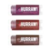 Hurraw! Raspberry Tinted, Black Cherry Tinted, Hazelnut Tinted Lip Balms, 3 Pack Bundle: Organic, Certified Vegan, Cruelty & Gluten Free. Non-GMO, 100% Natural. Bee, Shea, Soy & Palm Free. Made in USA