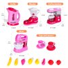 Kitchen Appliances Toy,Kids Kitchen Pretend Accessories Play Set,Coffee Maker Machine,Blender,Mixer and Kettle with Realistic Light and Sounds,Play Kitchen Set for Kids Boys Girls