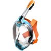 Seac Libera Full-Face Snorkel Mask - Aquamarine/Orange, X-Small/Small