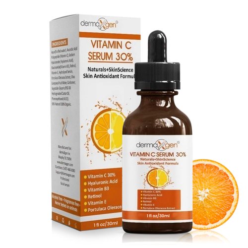 Dermaxgen 30% Vitamin C Serum for Face, Hyaluronic Acid & Vitamin E - Natural & Organic Anti Wrinkle & Skin Rejuvenator Moisturizer Vitamin C for All Skin - Anti Aging Serum (4 FL OZ)