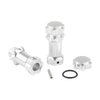 Rchobbytop 4pcs Aluminum 17mm Hex Adapter 30mm Extension Wheel Hub Drive Offset Width Extender with Anti-dust Cap Nuts for 1/8 RC On Road Car Off Road Truggy Truck Buggy Crawler, Silver