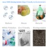 Small Garbage Bags 2.6 Gallon Biodegradable Trash Bags for Bathroom Office, Recycling Eco-Friendly Trash Can Liner with Strong Tear & Leak Resistant, Green, 80 Cts