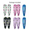 Snap Hair Clips, 10 PCS 2 Inch Metal Barrettes, No Slip Cute Stars Pattern Hair Accessories for Girls, Women, Kids Teens or Toddlers