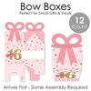 Big Dot of Happiness Sweet 16 - Square Favor Gift Boxes - 16th Birthday Party Bow Boxes - Set of 12