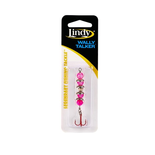 Lindy Wally Talker Ice Fishing Lure for Walleye, Pink, 1/8 oz