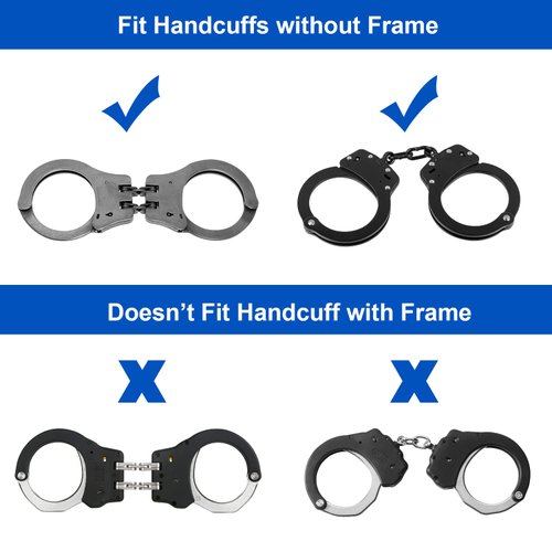 Polymer Handcuff Case Fit Hinged Handcuffs Chain Handcuffs | Law Enforcement Handcuff Holder for Duty Belt, Handcuff Pouch| Fit 1.5'' 1.75'' 2.0'' Duty Belt, Not Fit ASP