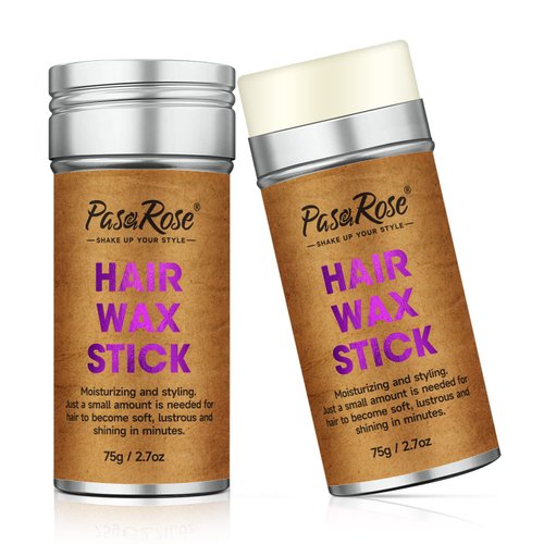 PasaRose Hair Wax Stick, Wax Stick for Hair Wigs, Non-greasy Slick Stick, Edge Control, Styling Wax for Edge Frizz Hair (2.7Ounce,Pack of 2)