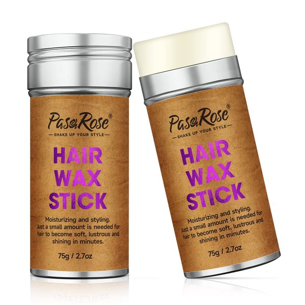 PasaRose Hair Wax Stick, Wax Stick for Hair Wigs, Non-greasy Slick Stick, Edge Control, Styling Wax for Edge Frizz Hair (2.7Ounce,Pack of 2)